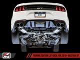 AWE: 2015-2020 Ford Mustang GT 5.0L - Touring Edition Catback Exhaust Quad Chrome Silver Tips