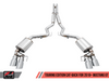 AWE: 2015-2020 Ford Mustang GT 5.0L - Touring Edition Catback Exhaust Quad Chrome Silver Tips