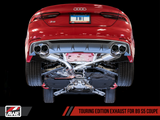 AWE: 2017-2019 Audi B9 S5 3.0T - Touring Edition Exhaust Resonated for Performance Catalyst (Chrome Silver 90mm Tips)
