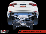 AWE: 2018-2020 Audi B9 S4 3.0T Quattro - Track Edition Exhaust Non-Resonated Diamond Black 90mm Tips