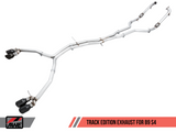 AWE: 2018-2020 Audi B9 S4 3.0T Quattro - Track Edition Exhaust Non-Resonated Diamond Black 90mm Tips
