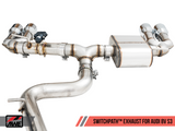 AWE: 2015-2020 Audi 8V S3 SwitchPath Exhaust w/ 102mm Chrome Silver Tips